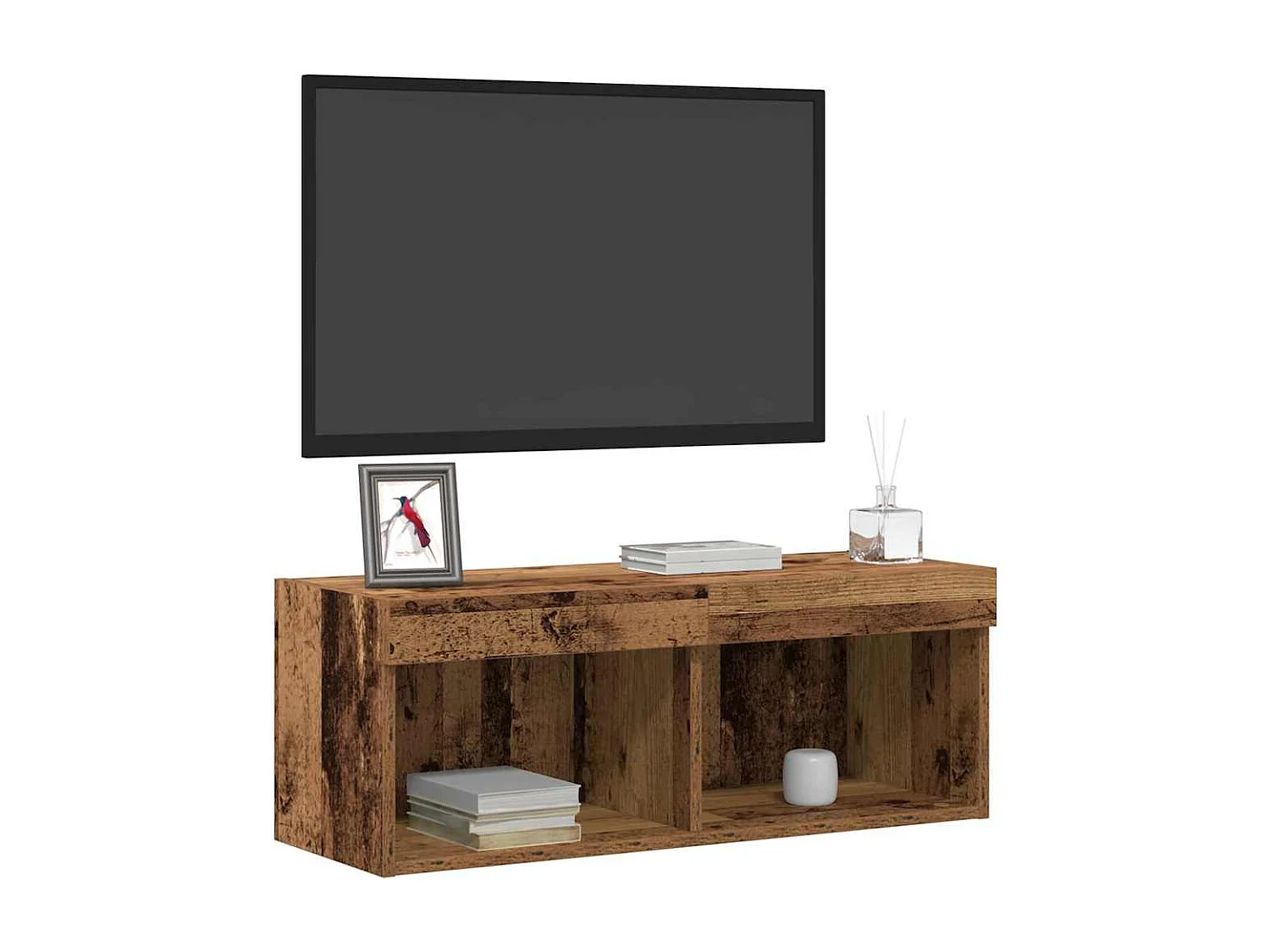 Gabinete de TV | Mueble de TV | Mueble de salón Montaje en la pared Madera vieja 80 x 30 x 30 cm