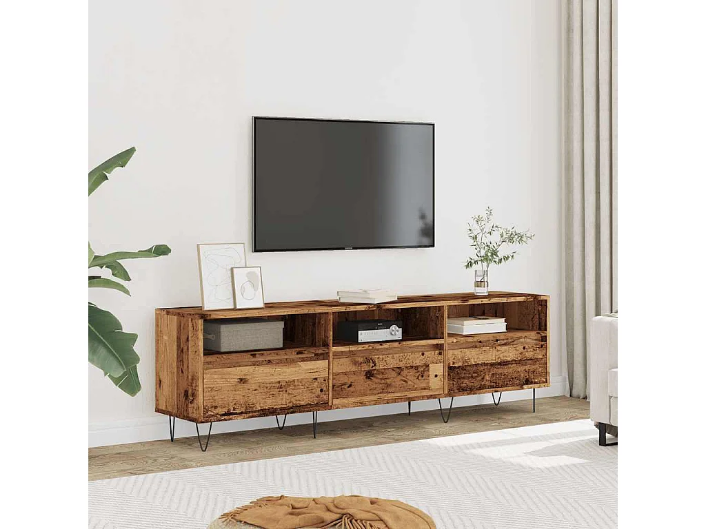 Mobile Porta TV | Armadietto TV Legno Antico 150x30x44,5 cm Legno Multistrato