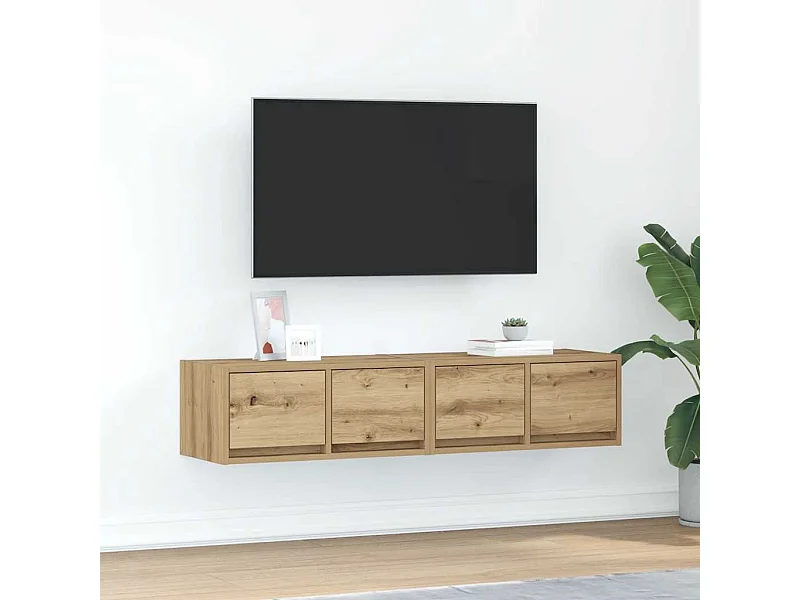 Meubles TV | Bancs TV | Armoires TV 2 pcs chêne artisanal 60x31x25,5cm bois d'ingénierie