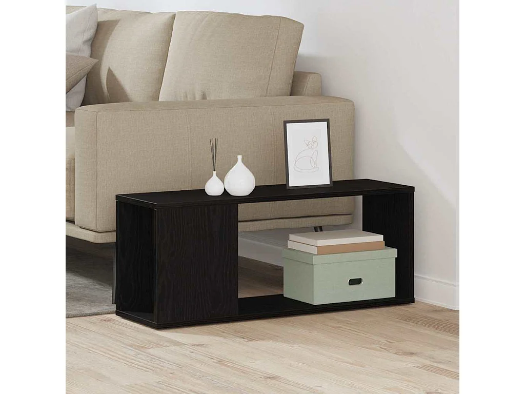 Mueble TV | Centro de entretenimiento Negro 80 x 24 x 32 cm