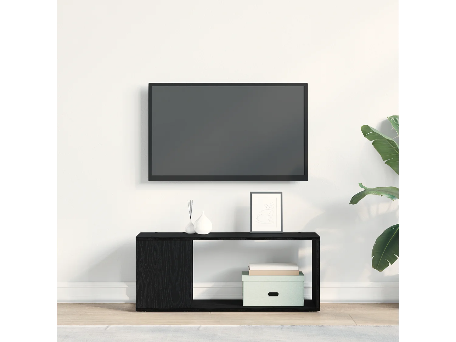 Meuble TV | Banc TV | Armoire TV Blanc 80x24x32 cm en bois aggloméré