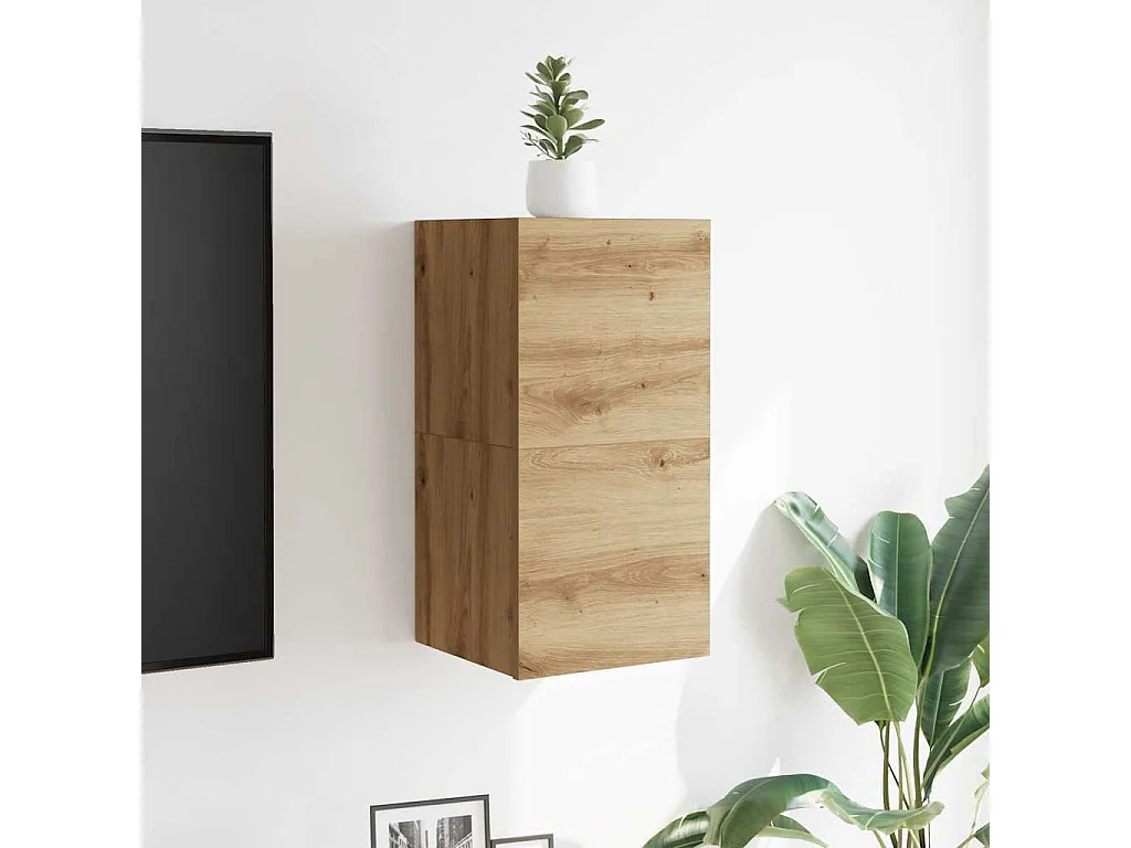 Meubles TV | Bancs TV | Armoires TV muraux 2 pcs chêne artisanal 30,5x30x30 cm
