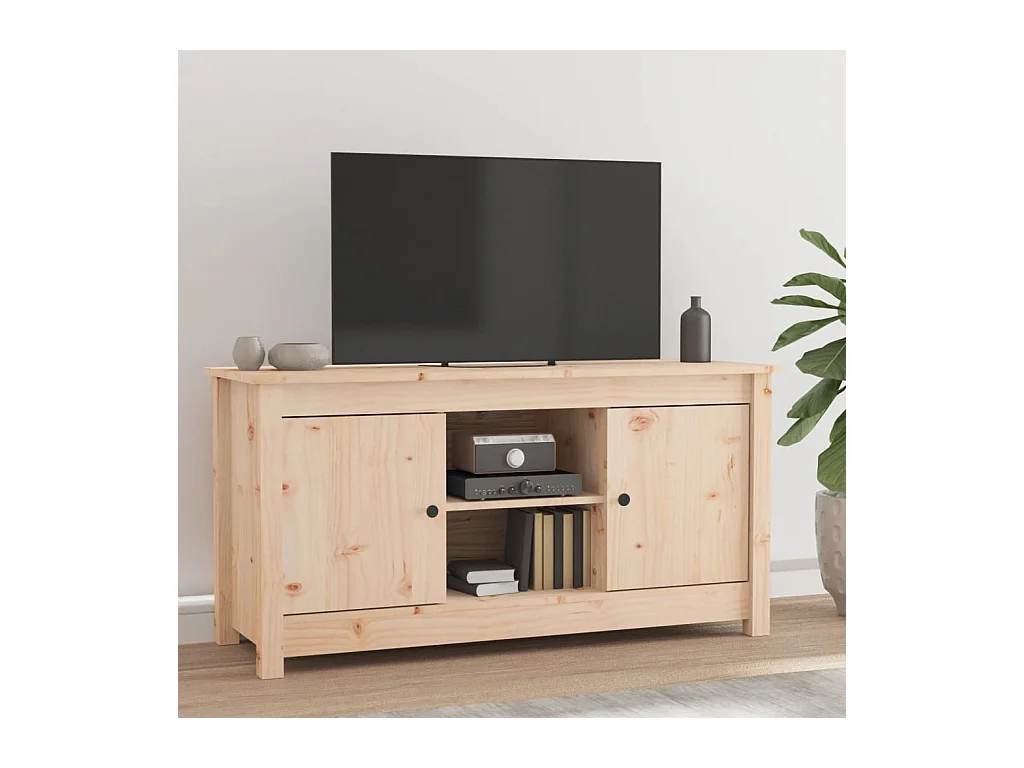 Mueble de TV | Mueble de salón de madera maciza de pino 103x36,5x52 cm