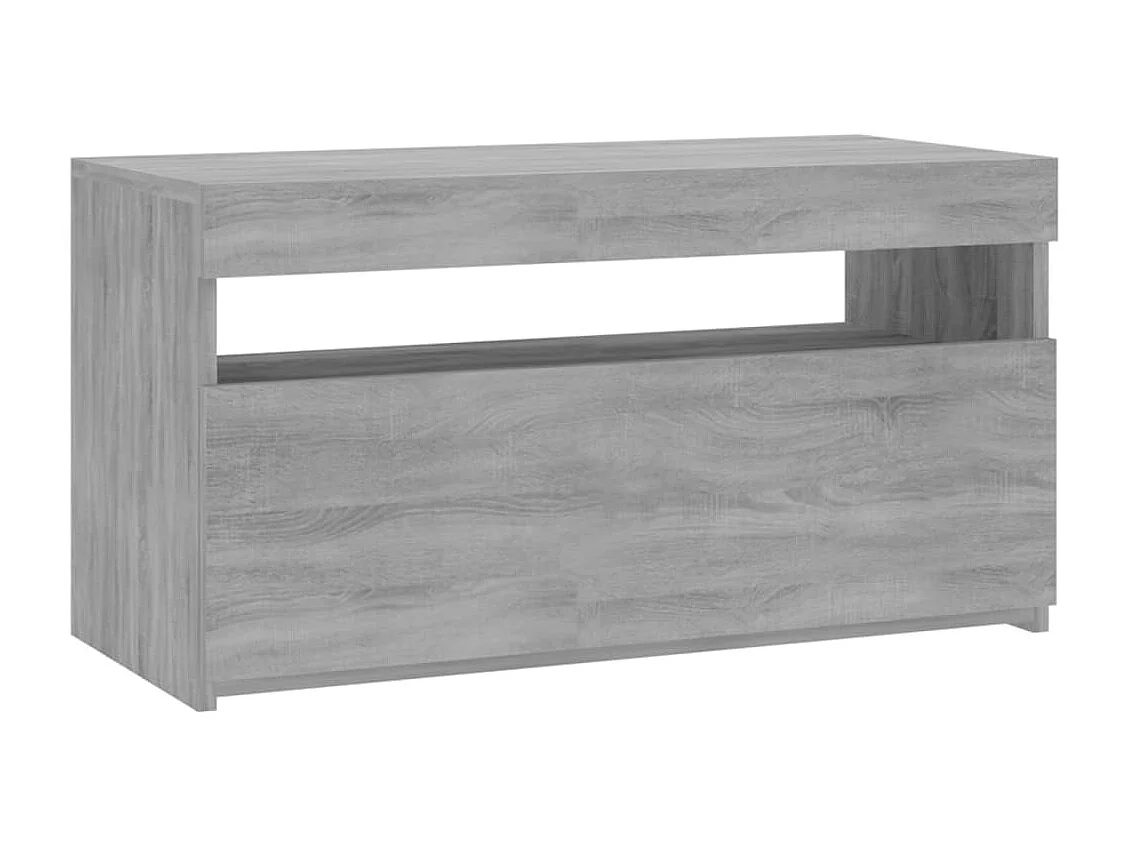 Meuble TV | Banc TV | Armoire TV avec lumières LED Sonoma gris 75x35x40 cm