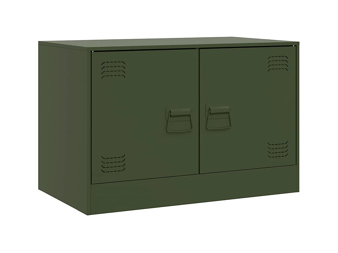 muebles para TV  | Gabinetes de TV |  Muebles de salón 2 unidades acero verde oliva 67x39x44 cm