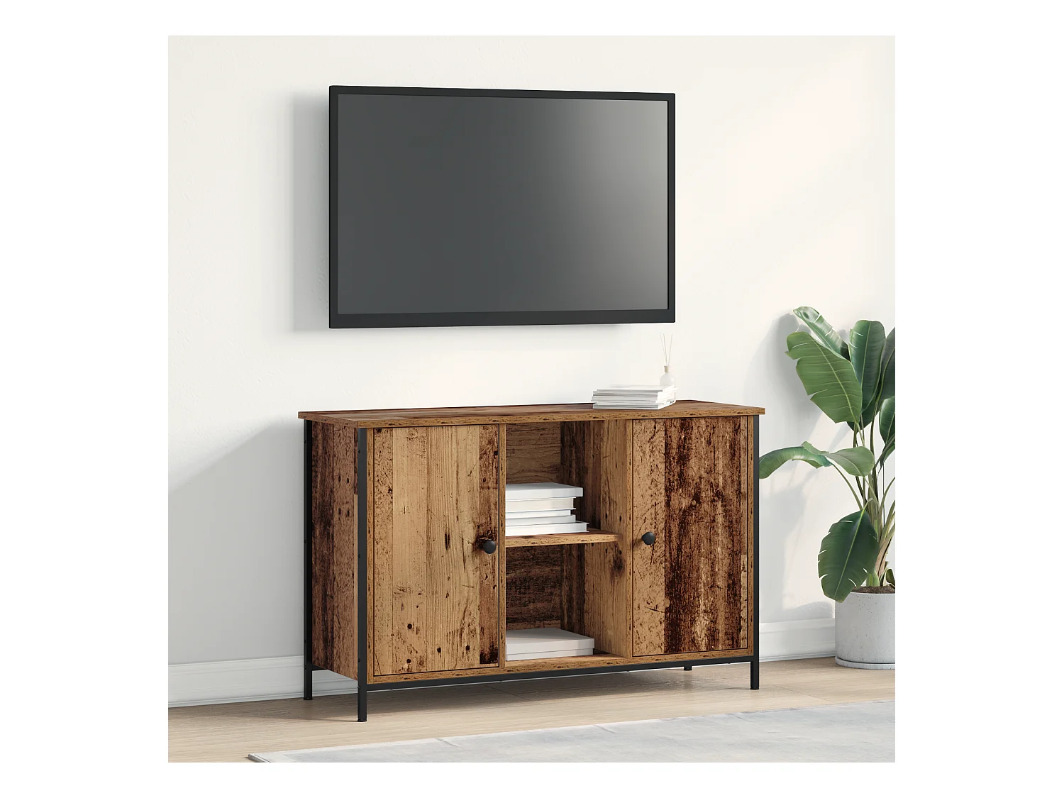 Gabinete de TV | Mueble de TV | Mueble de salón Madera vieja 101 x 35 x 65 cm