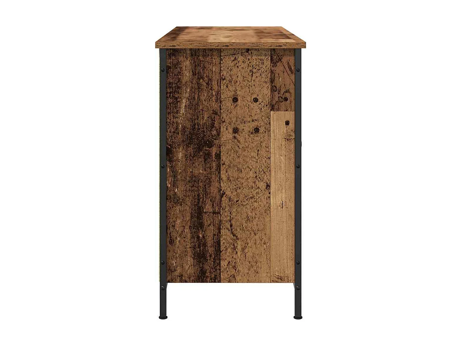 Meuble TV | Banc TV | Armoire TV Artisan Chêne 101x35x65 cm en Bois d'Ingénierie et Acier