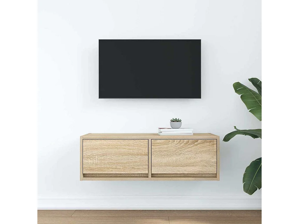 Mueble de TV | Mueble de salón de roble Sonoma 80x31x25,5 cm Madera de ingeniería