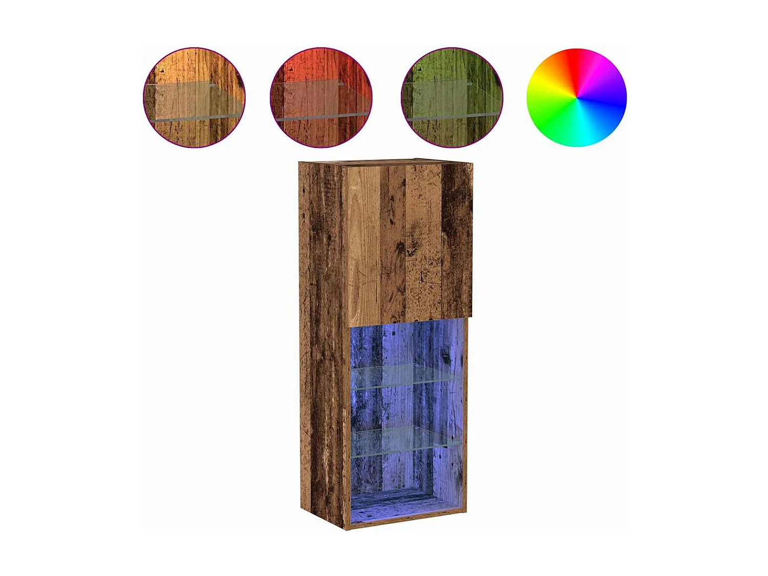 Mueble de TV | Mueble de salón Montado en la Pared Madera Vieja