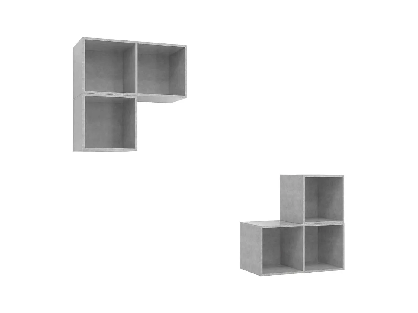 Juego de mueble para TV | Gabinete de TV | Mueble de salón de 4 piezas aglomerado gris hormigón