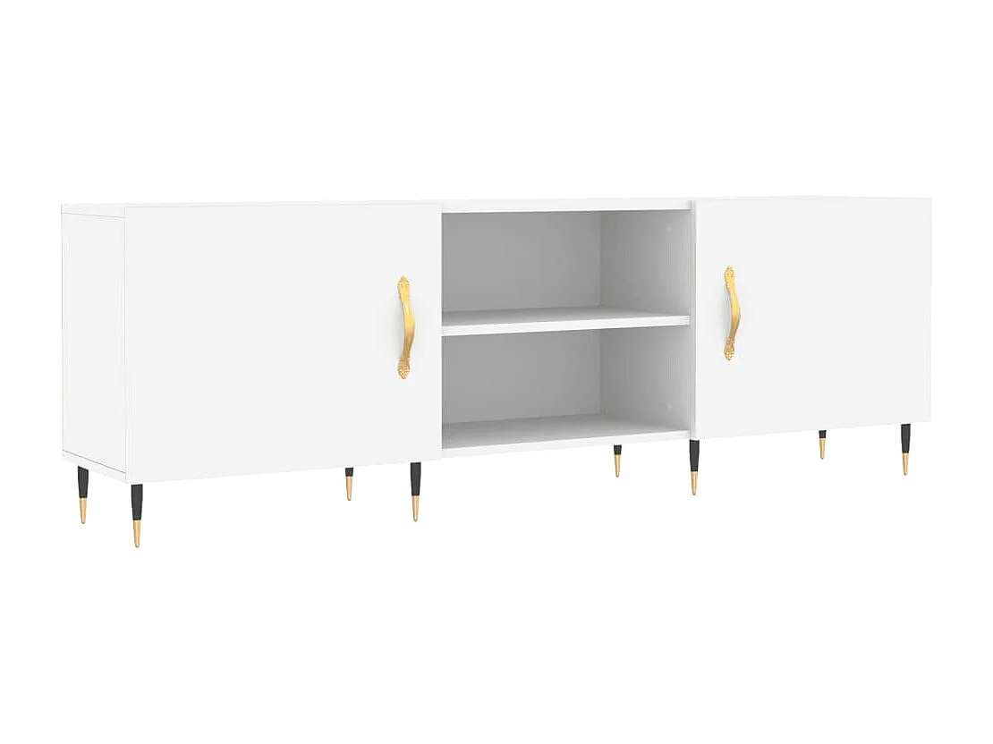 Meuble TV | Banc TV | Armoire TV blanc 150x30x50 cm bois d'ingénierie