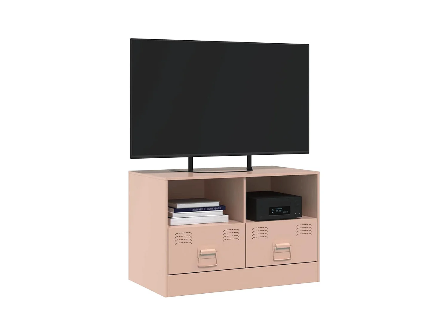 Mueble para TV  | Gabinete de TV |  Mueble de salón de acero rosa 67x39x44 cm