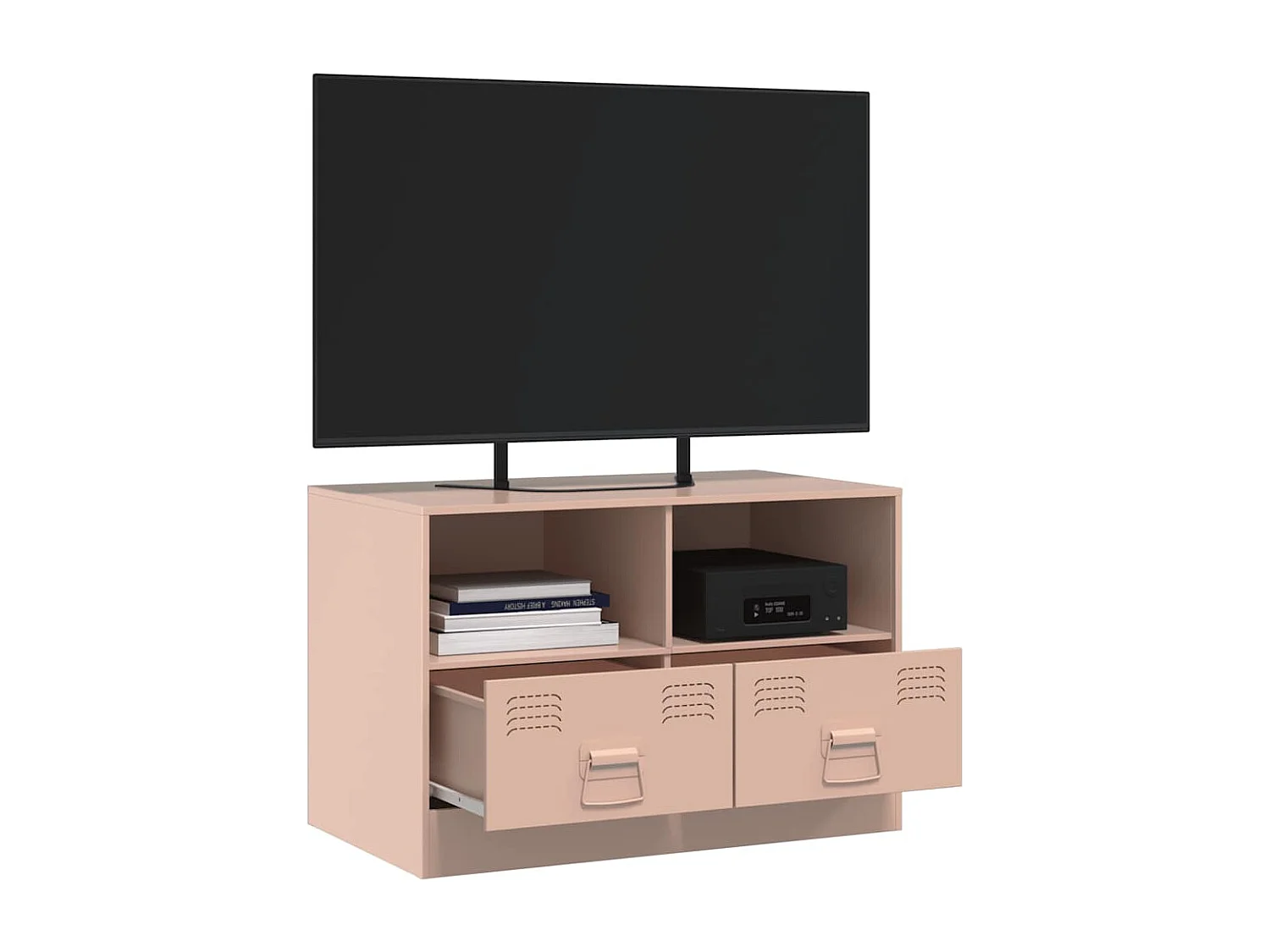 Meuble TV | Banc TV | Armoire TV rose 67x39x44 cm acier