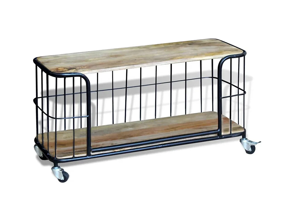 Mueble de TV | Mueble de salón de madera maciza de mango 100x40x45 cm