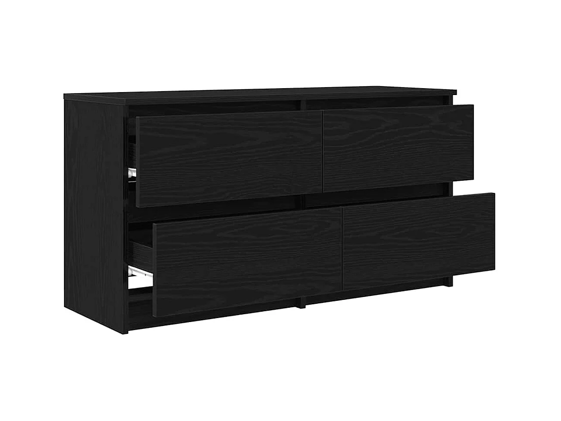Mueble para TV  | Gabinete de TV |  Mueble de salón madera contrachapada negro 100x35x54 cm