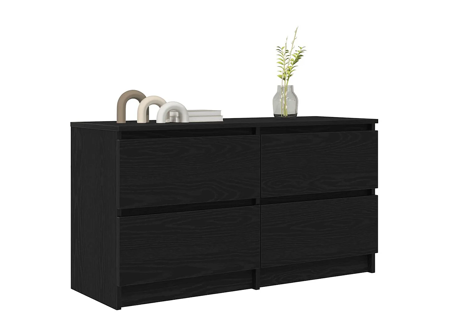 Mueble para TV  | Gabinete de TV |  Mueble de salón madera contrachapada negro 100x35x54 cm