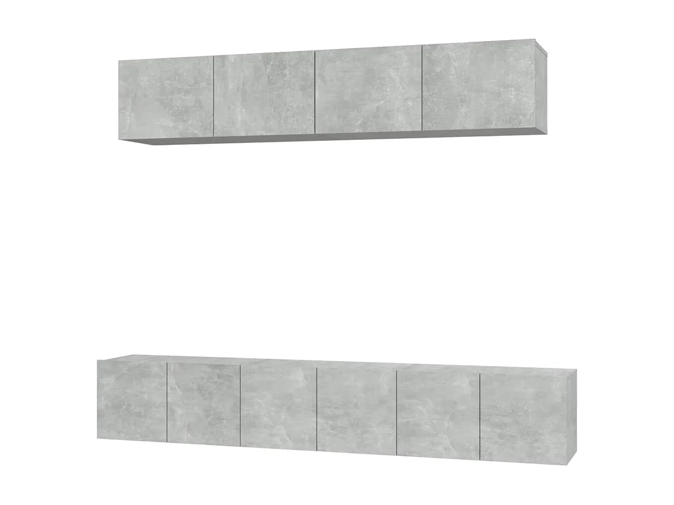 Ensemble de meubles TV | Bancs TV | Armoires TV 5 pcs Gris béton Bois d'ingénierie