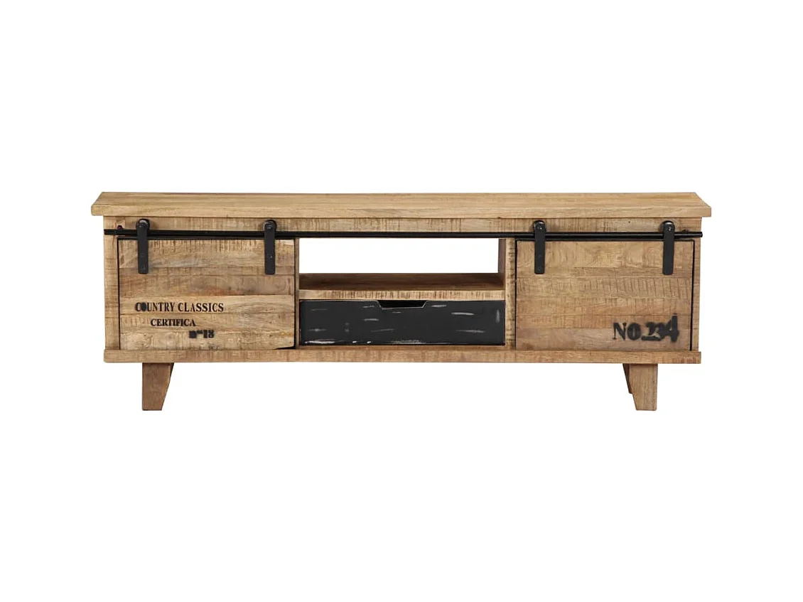 Mueble de TV | Mueble de salón de madera maciza de mango 120x30x40 cm