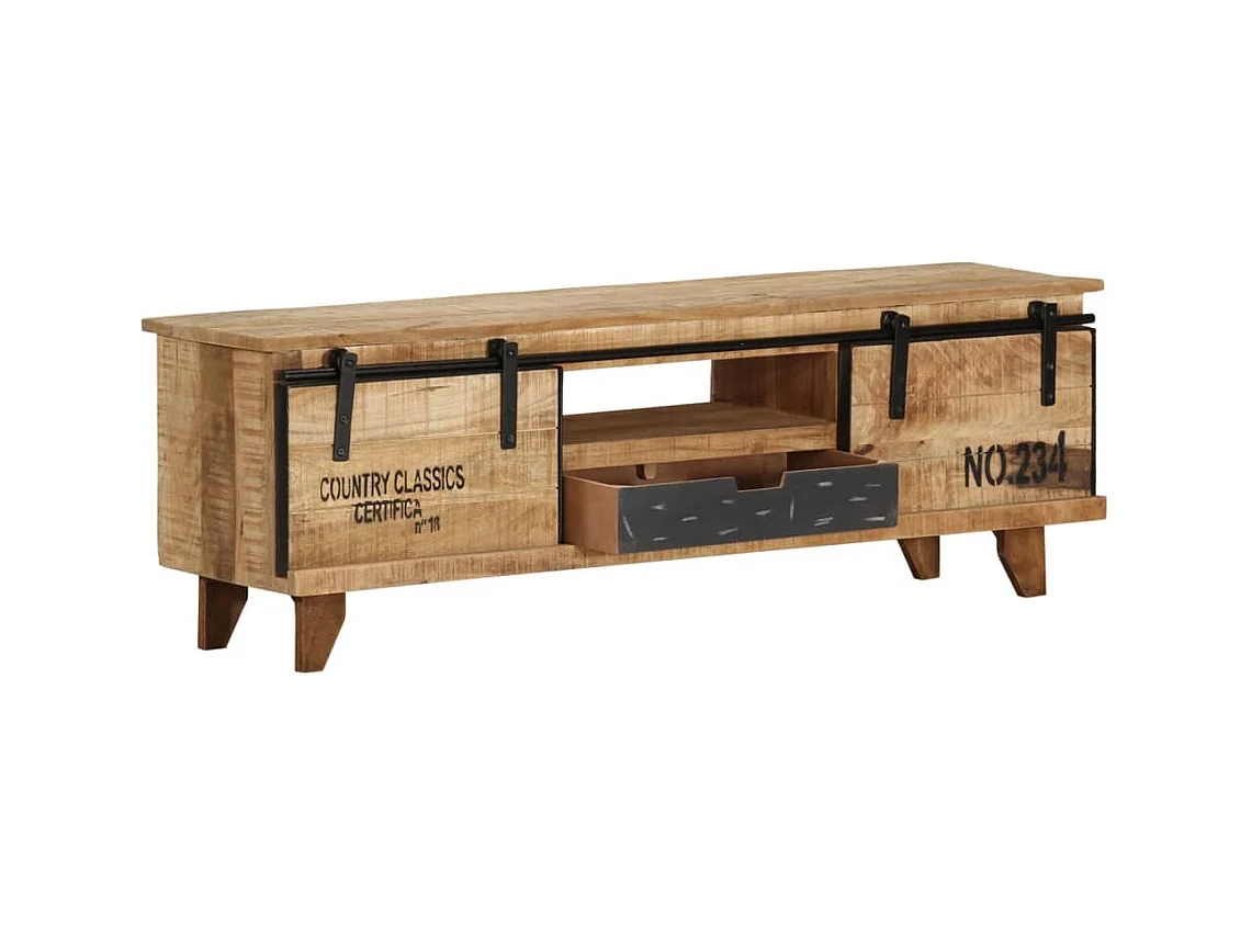 Mueble de TV | Mueble de salón de madera maciza de mango 120x30x40 cm