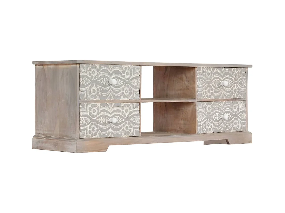 Mueble de TV | Mueble de salón de madera maciza de acacia 120x30x40 cm