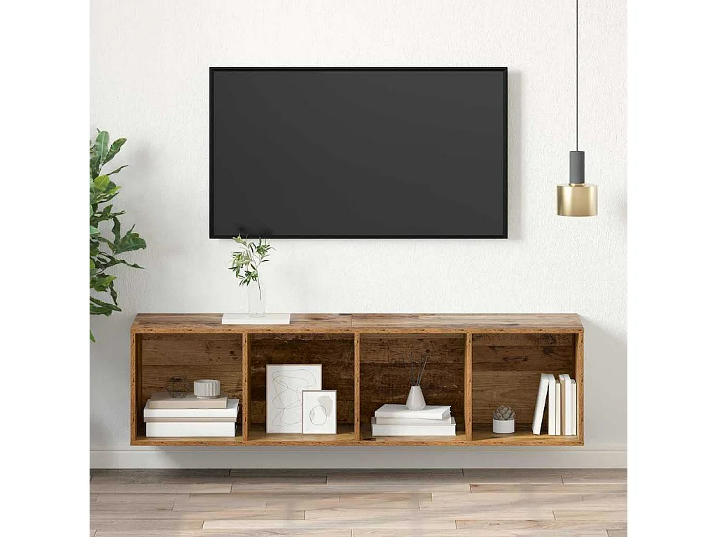 Mobile TV | Armadietto TV Legno vecchio 37 x 37 x 142.5 cm Legno multistrato