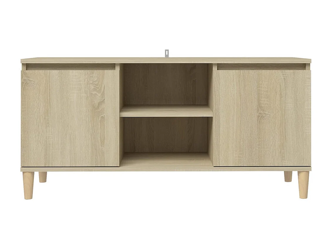 Mueble de TV | Mueble de salón patas madera maciza roble Sonoma 103,5x35x50 cm