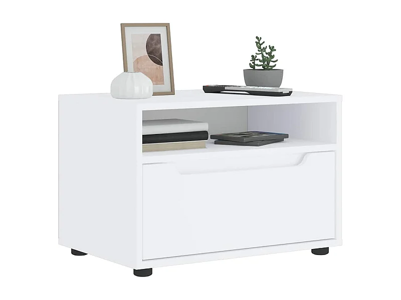 Mueble de TV | Mueble de salón VISNES blanco 60x40x38 cm madera de ingeniería