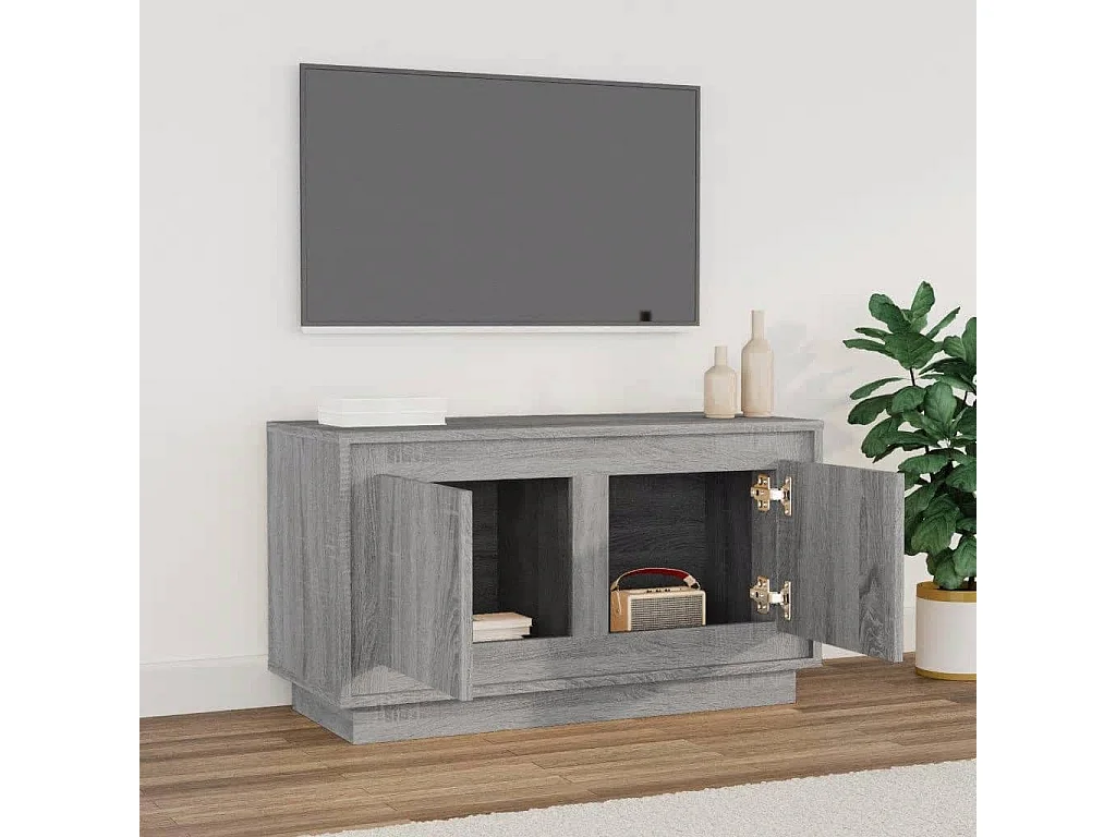Meuble TV | Banc TV | Armoire TV sonoma gris 80x35x45 cm bois d'ingénierie
