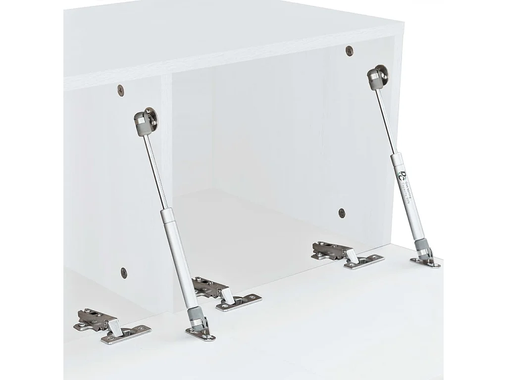 Mueble para TV  | Gabinete de TV |  Mueble de salón 2 uds contrachapada blanco brillo 120x40x34cm