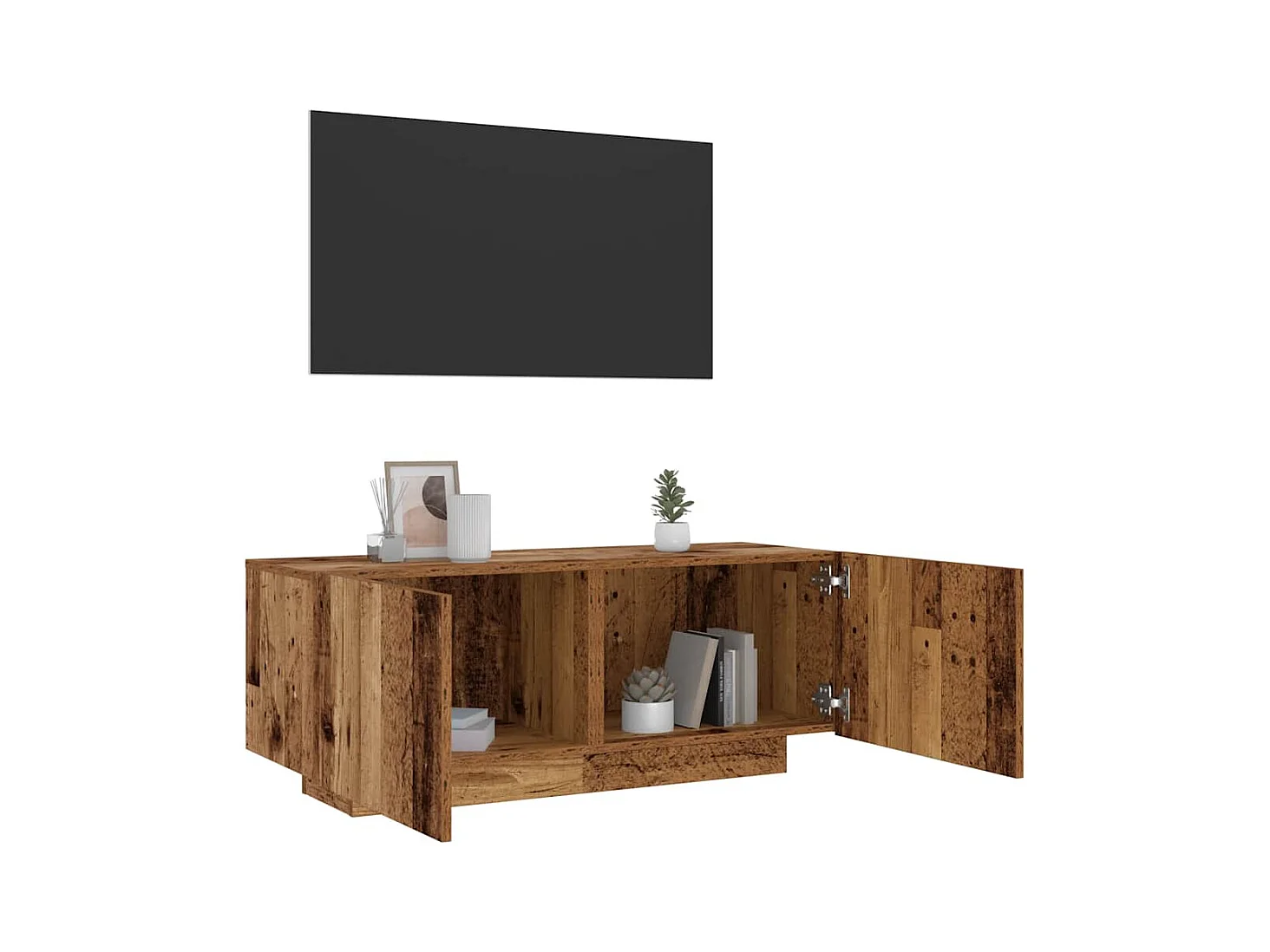 Tv-meubel | Tv-Bank | TV-kast100x35x40 cm bewerkt hout oud houtkleurig