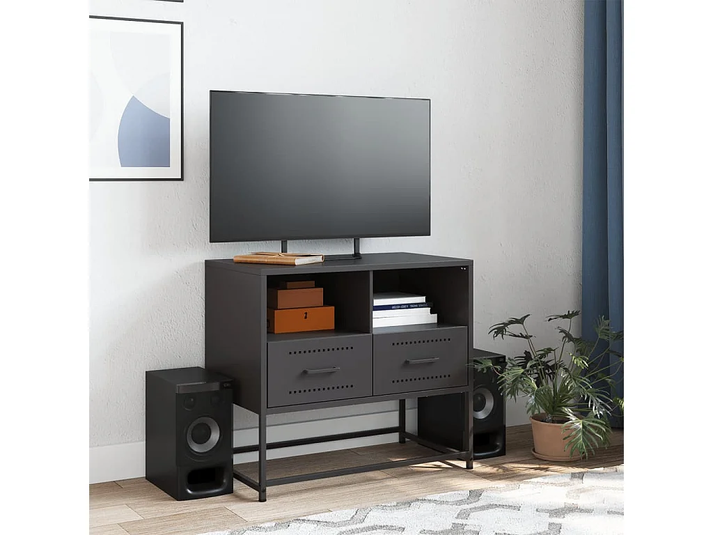 Tv-meubel | Tv-Bank | TV-kast68x39x60,5 cm staal zwart