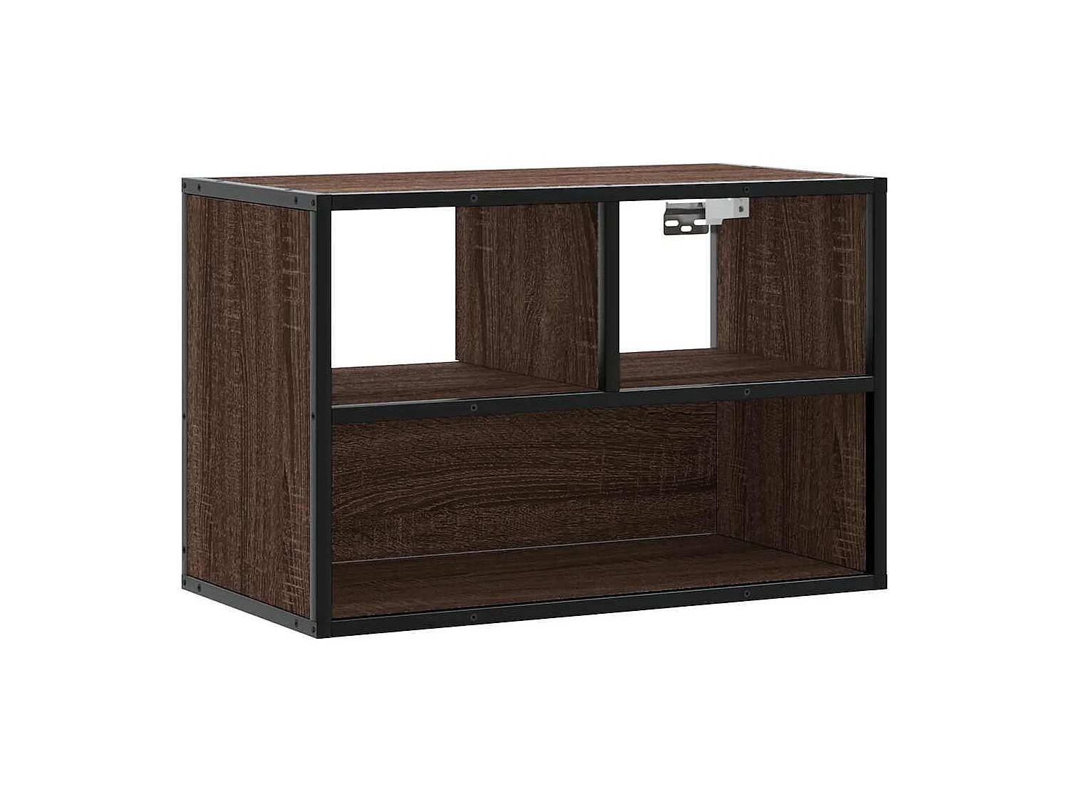 Tv-meubel | Tv-Bank | TV-kast60x31x39,5 cm bewerkt hout metaal bruin eikenkleurig