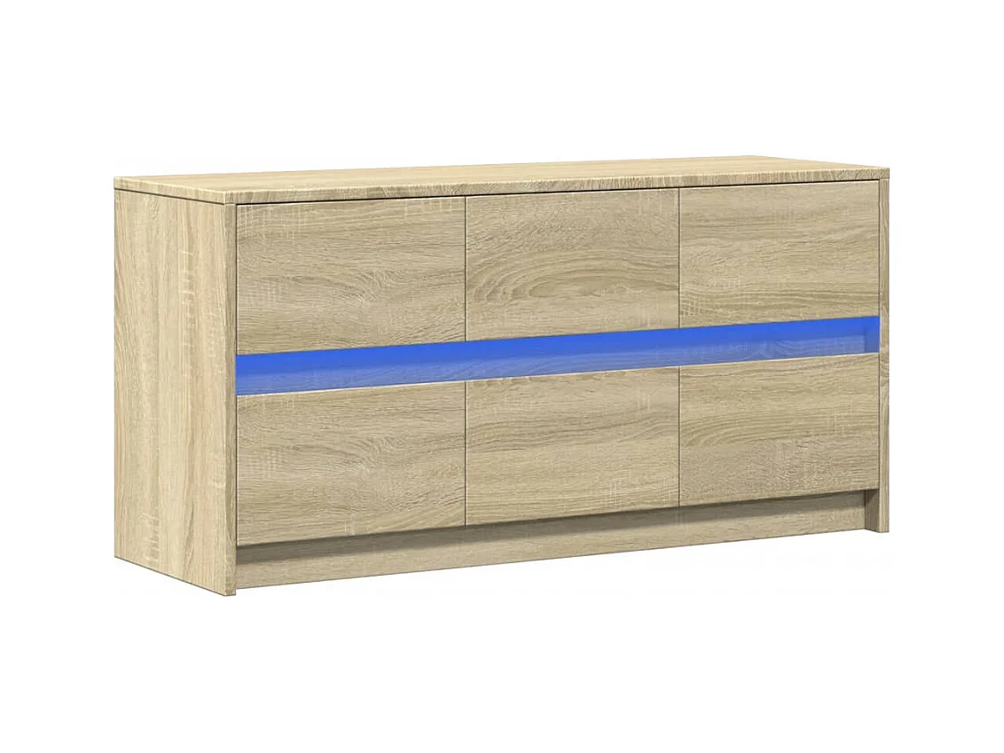 Mueble de TV | Mueble de salón LED madera de ingeniería roble Sonoma 100x34x50 cm