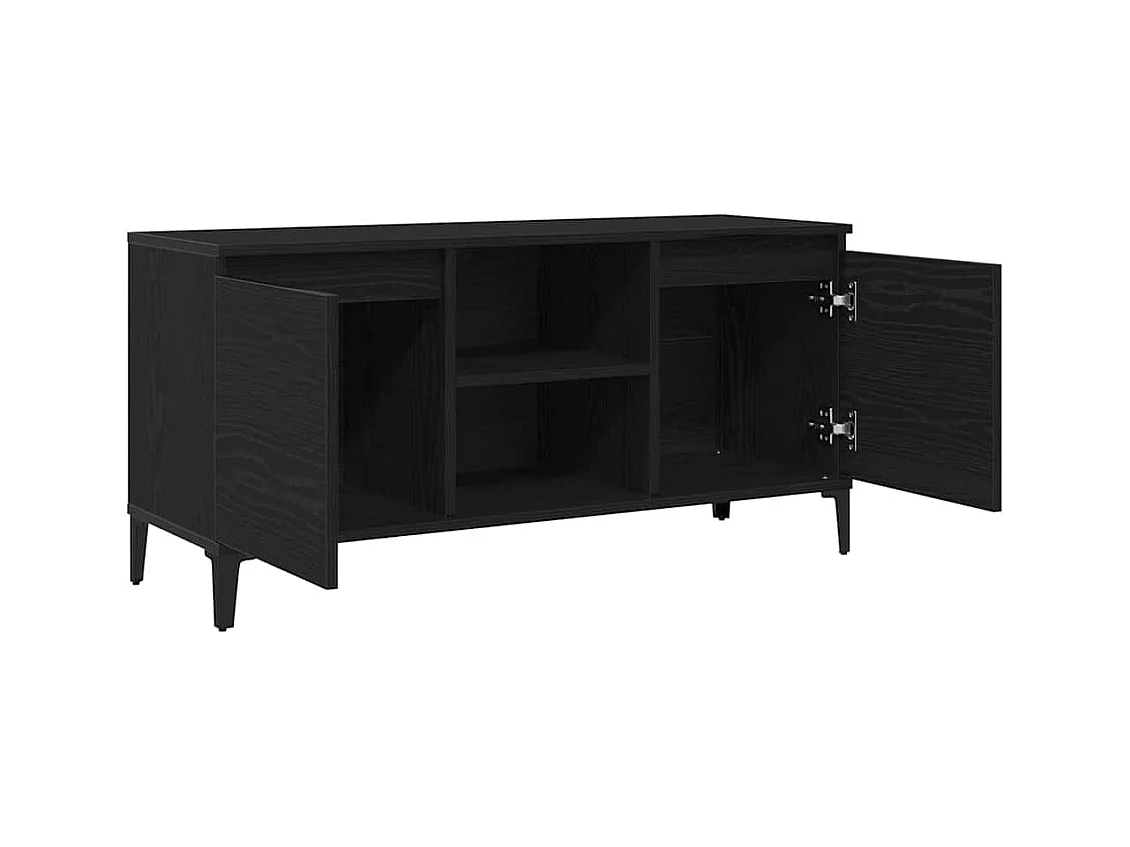 Gabinete de TV | Mueble de TV | Mueble de salón Negro 102 x 35 x 50 cm Madera contrachapada