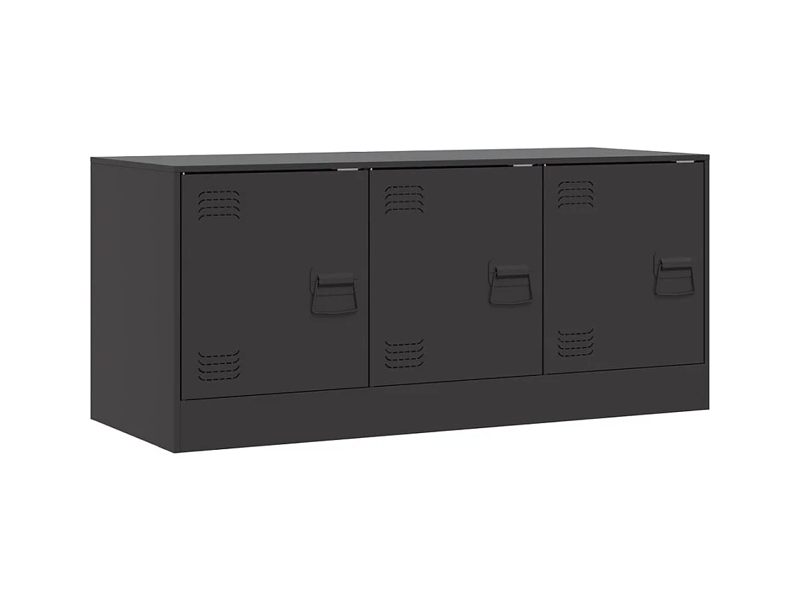 Mueble para TV  | Gabinete de TV |  Mueble de salón de acero negro 99x39x44 cm