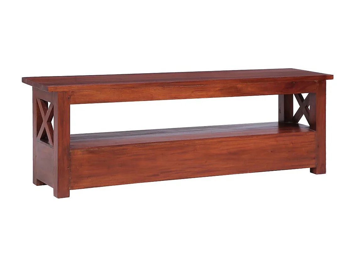 Meuble TV | Banc TV | Armoire TV Marron 115x30x40 cm Bois d'acajou massif