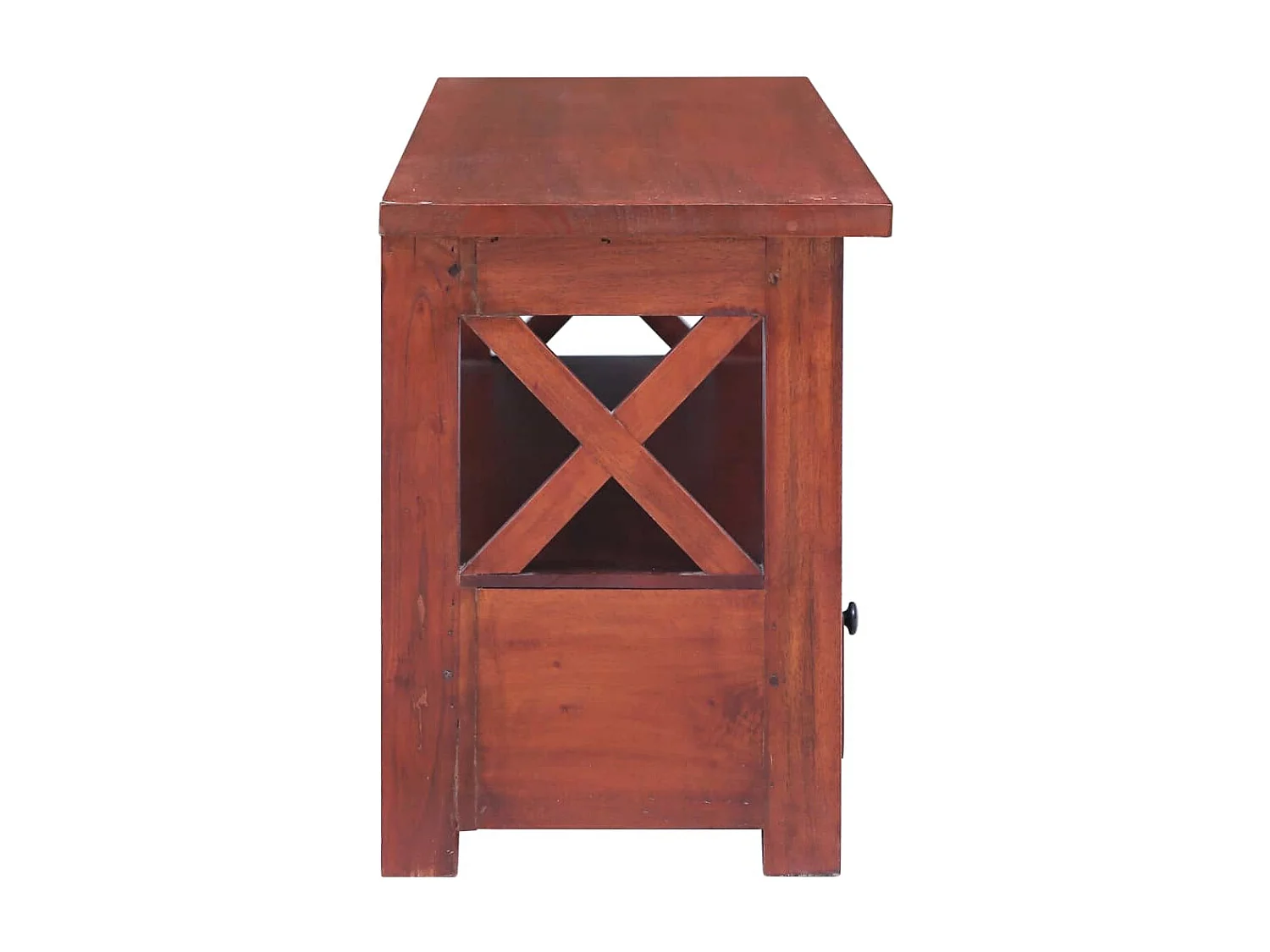 Meuble TV | Banc TV | Armoire TV Marron 115x30x40 cm Bois d'acajou massif