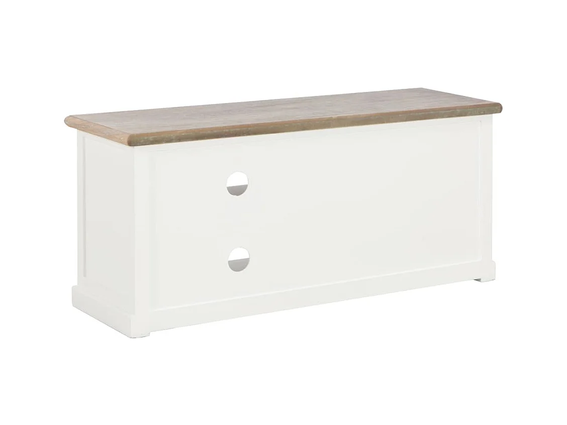 Mueble para TV  | Gabinete de TV |  Mueble de salón de madera blanco 90x30x40 cm