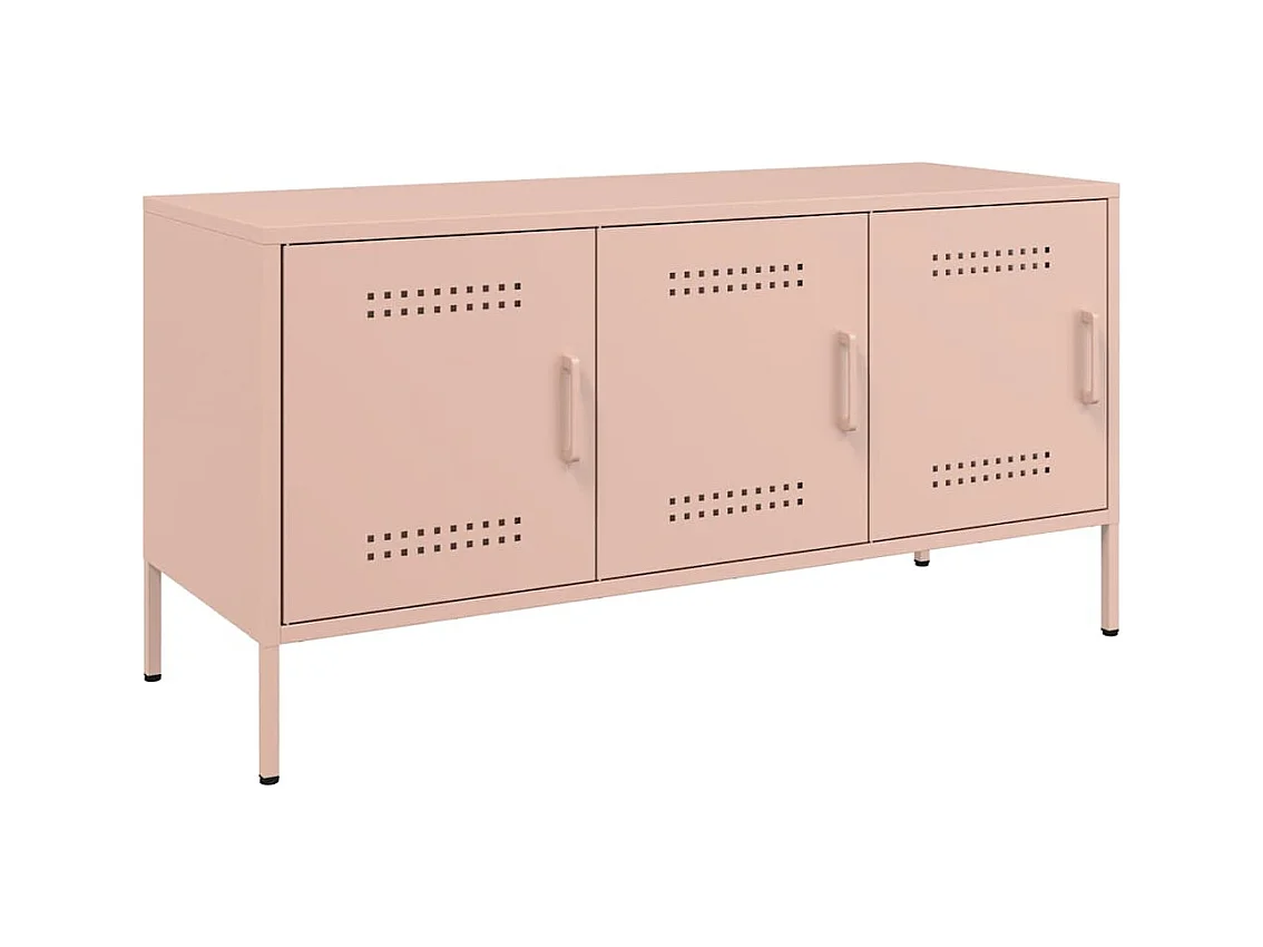 Mueble de TV | Mueble de salón de acero rosa 100,5x39x50,5 cm