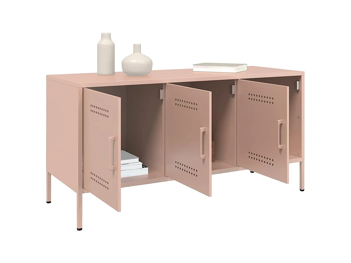 Mueble de TV | Mueble de salón de acero rosa 100,5x39x50,5 cm