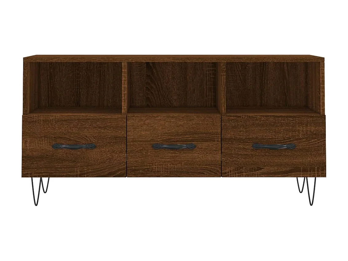 Mueble de TV | Mueble de salón madera de ingeniería marrón roble 102x36x50 cm