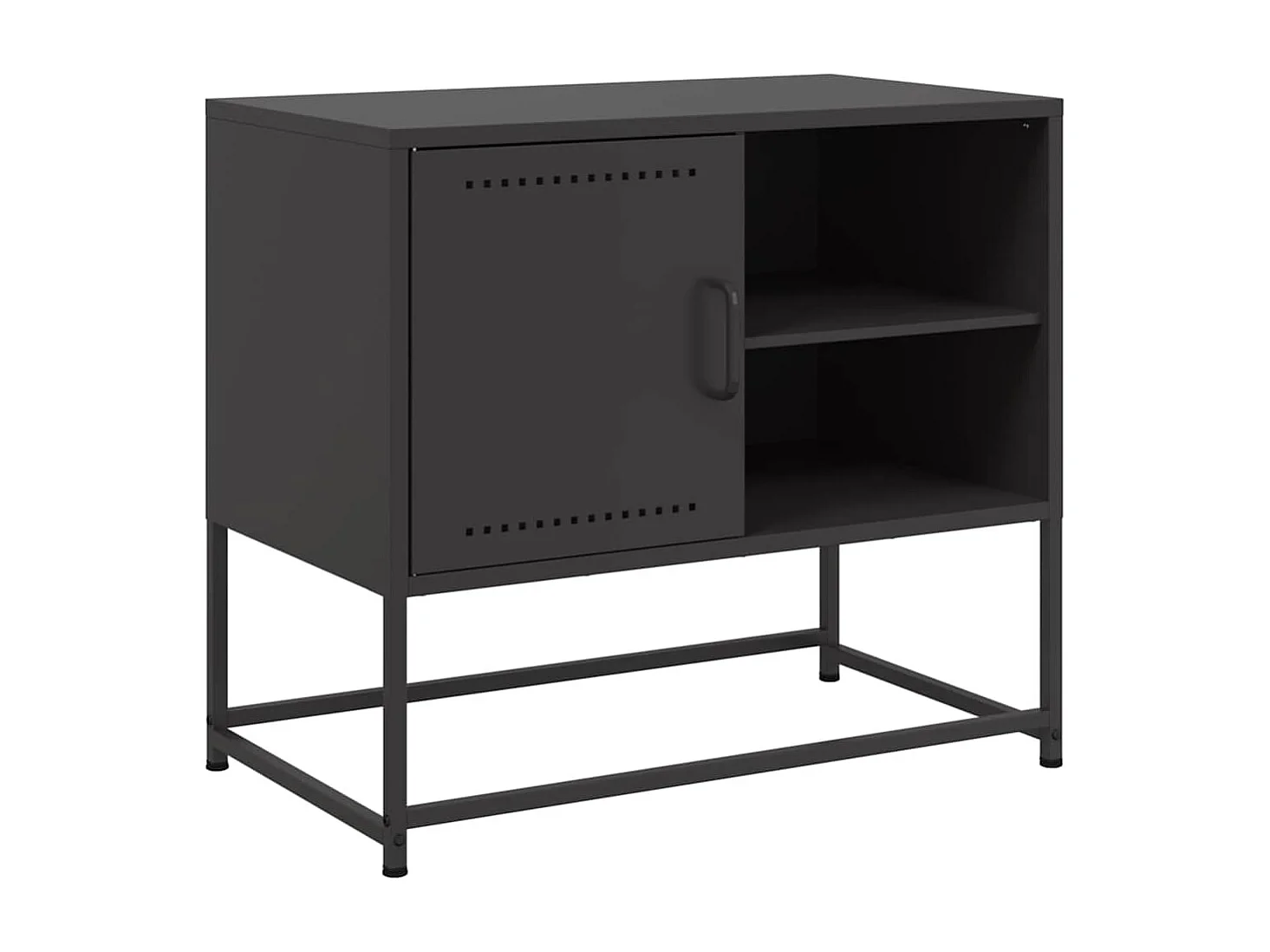 Meuble TV | Banc TV | Armoire TV noir 68x39x60,5 cm acier