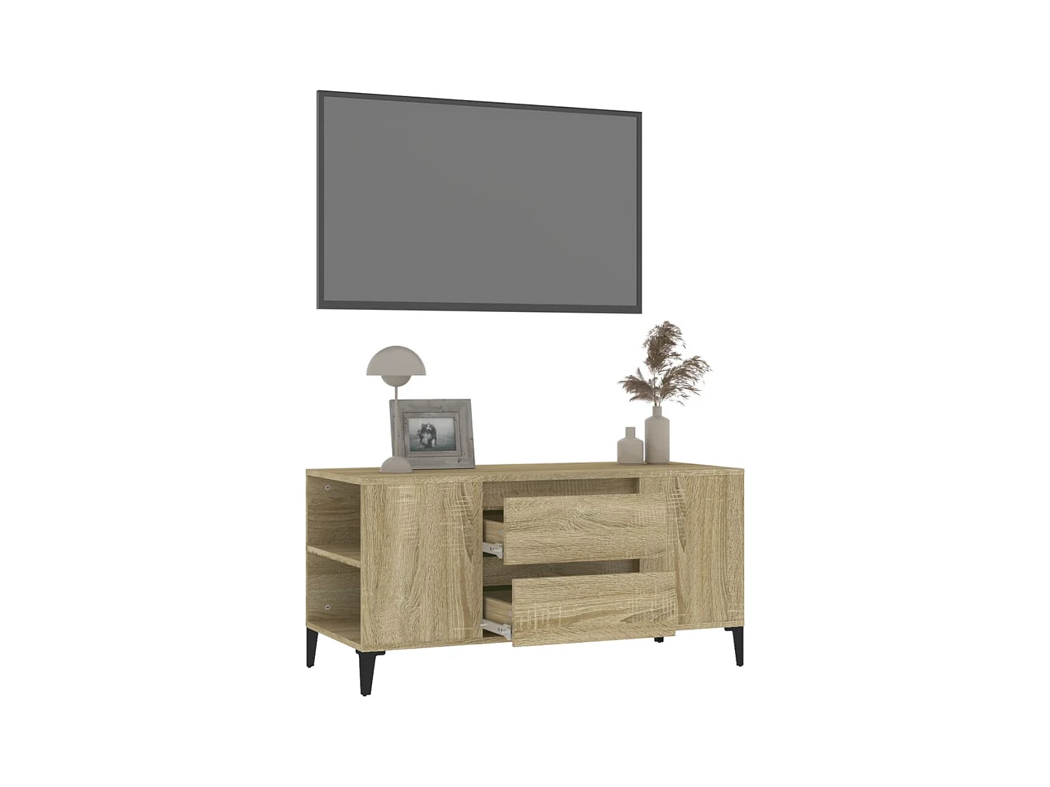 Mueble para TV  | Gabinete de TV |  Mueble de salón madera contrachapada roble Sonoma 102x44,5x50 cm