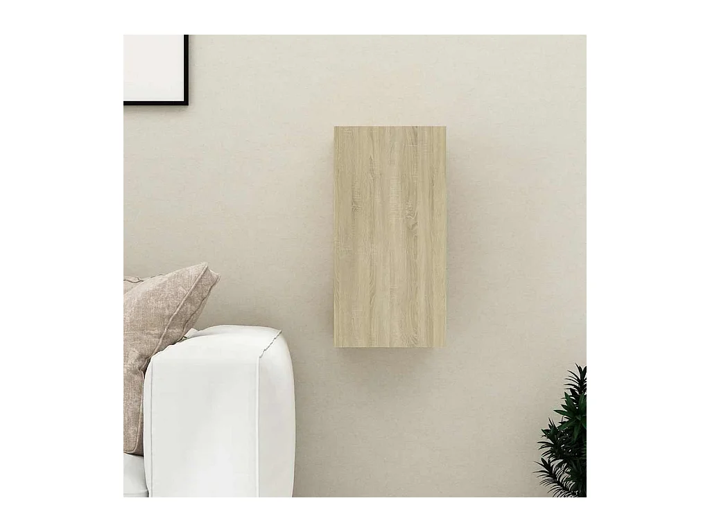 Mueble de TV | Mueble de salón madera contrachapada color roble 30,5x30x60 cm