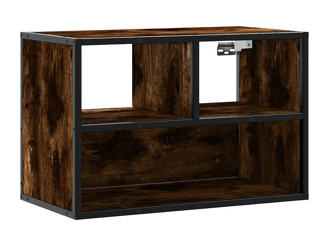 Tv-meubel | Tv-Bank | TV-kast60x31x39,5cm bewerkt hout metaal gerookt eikenkleurig