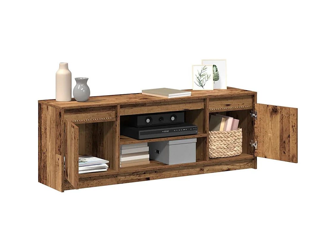 Gabinete de TV | Mueble de TV | Mueble de salón Marrón 139.5 x 34 x 50 cm Madera contrachapada