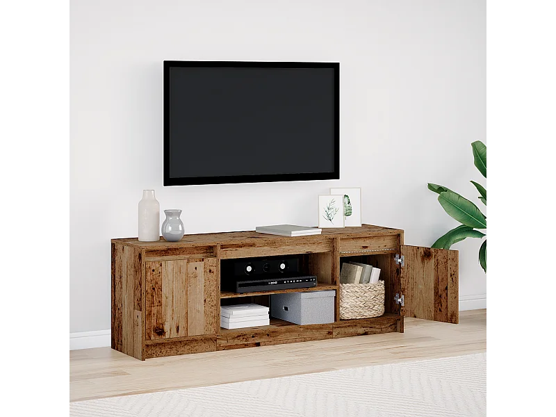 Gabinete de TV | Mueble de TV | Mueble de salón Marrón 139.5 x 34 x 50 cm Madera contrachapada