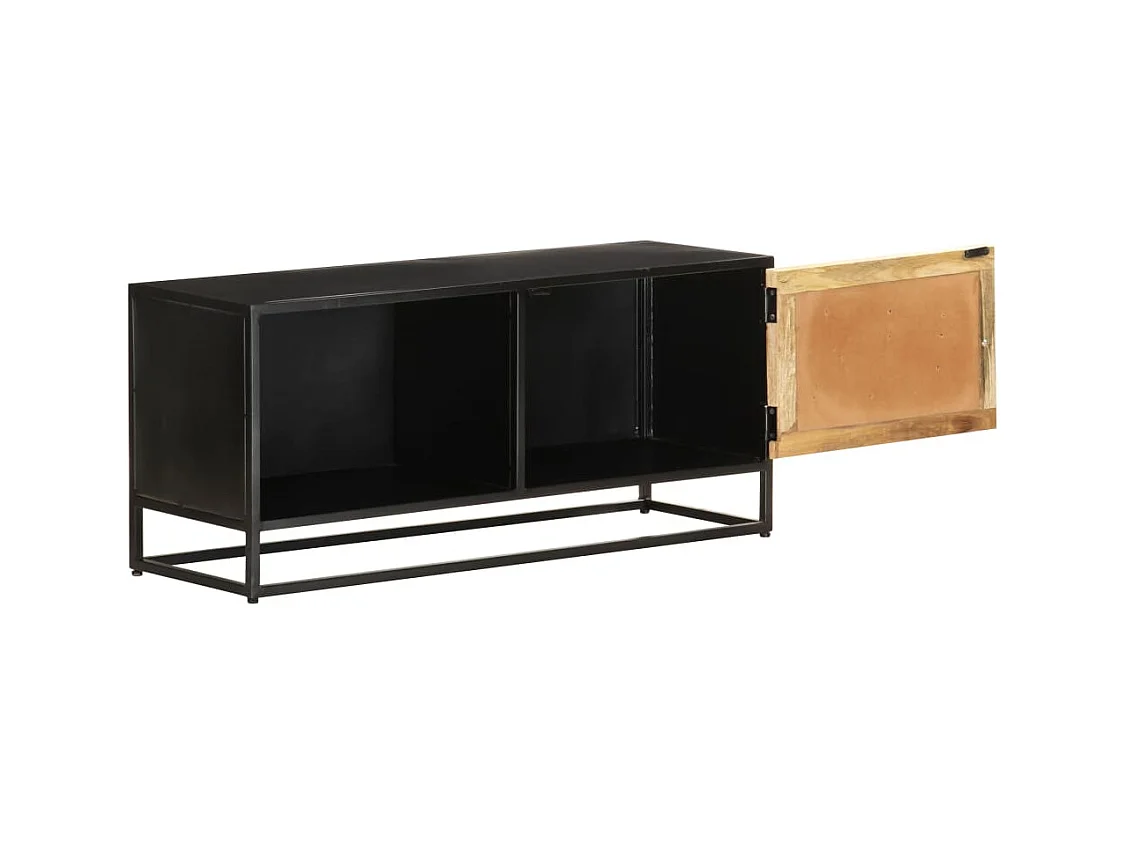 Mueble para TV  | Gabinete de TV |  Mueble de salón de madera maciza de mango rugosa 90x30x40 cm