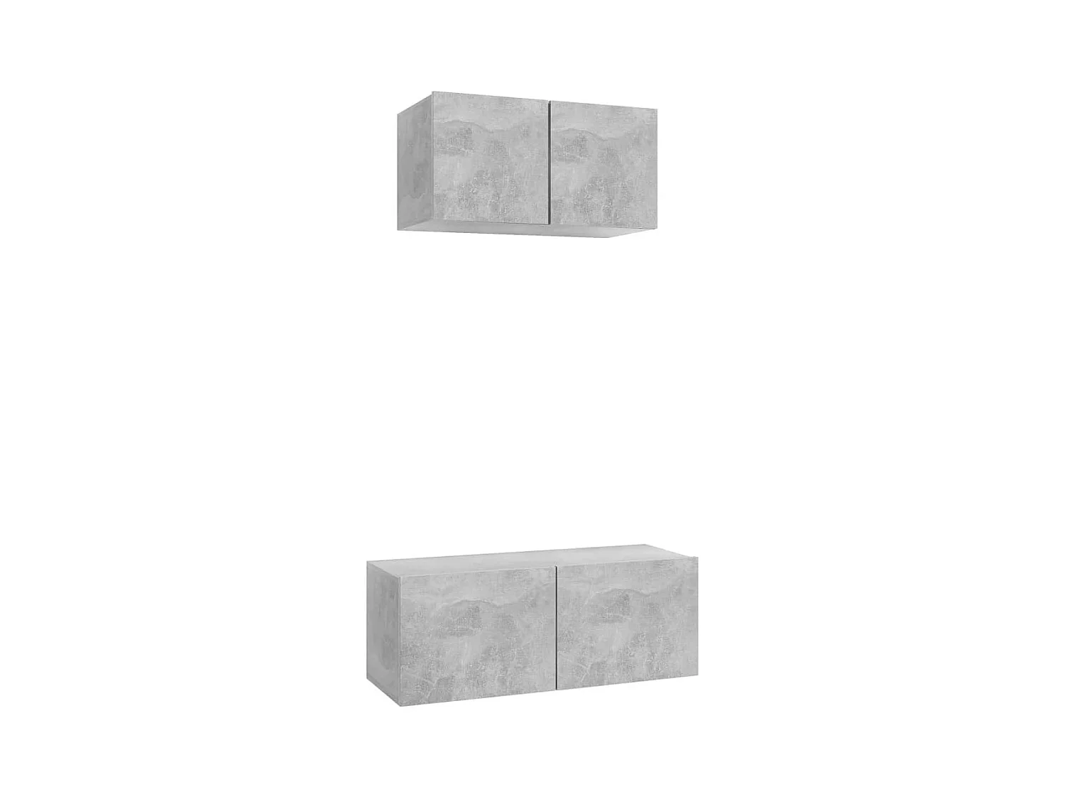 Ensemble de meubles TV | Bancs TV | Armoires TV 2 pcs Gris béton Bois d'ingénierie