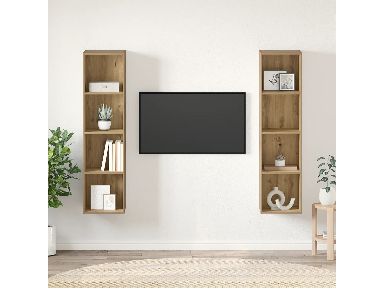 Ensemble meuble TV | Banc TV | Armoire TV 2 pcs Marron 37 x 37 x 142.5 cm